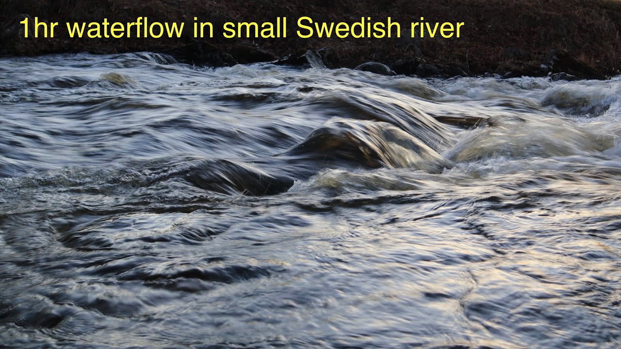 Lively water flow in small Swedish river. 1hr white noise for studying, sleeping and relaxation.