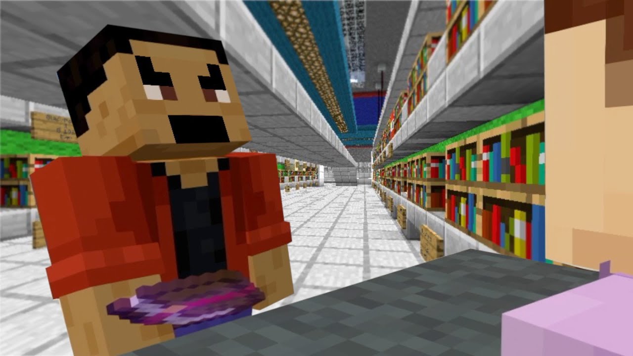 Minecraft But you are a Cashier - YouTube