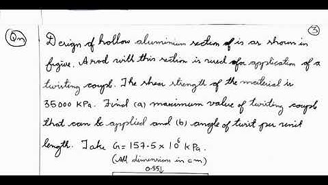 ME 202 Advanced Mechanics of Solids Module 6 Part 5 Torsion Problem 2