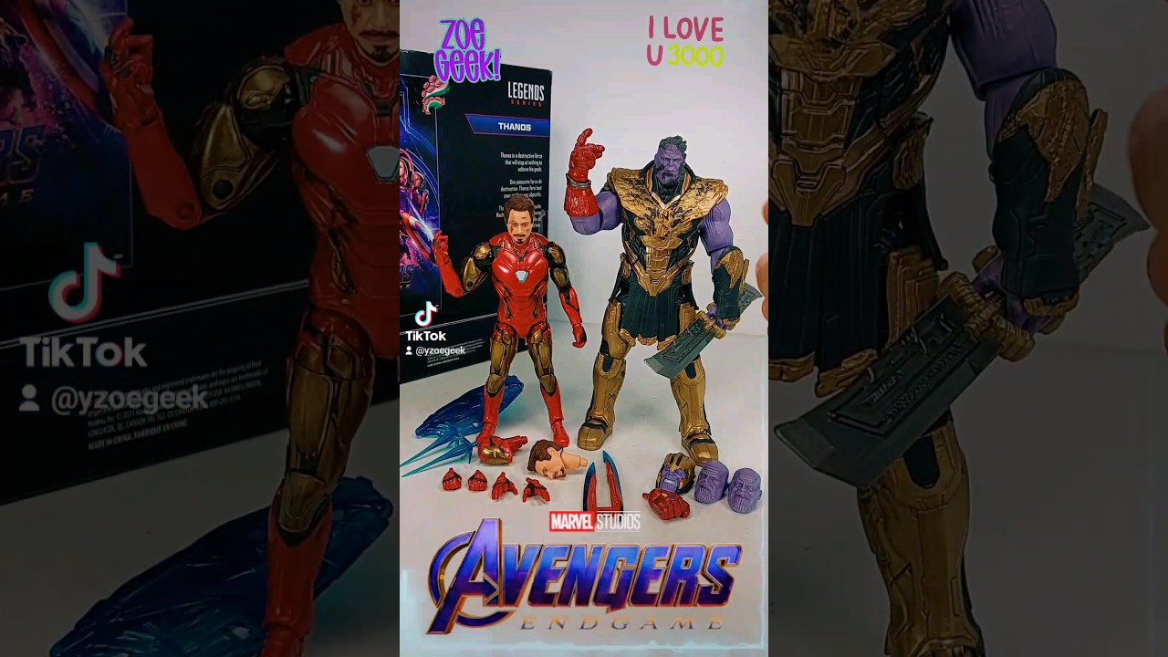 Thanos y Iron Man Mark 85 Marvel Studios Infinity Saga Marvel Legends Avengers Endgame 
