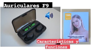 🔊 F9 TWS Auriculares Bluetooth 5.0 Earbuds 3D - Características y Funciones