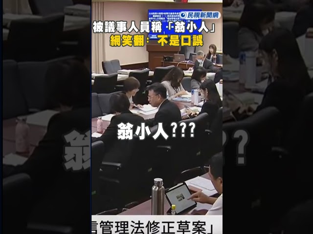快新聞／不小心說出心聲？翁曉玲被議事人員稱「翁小人」　網笑翻：不是口誤