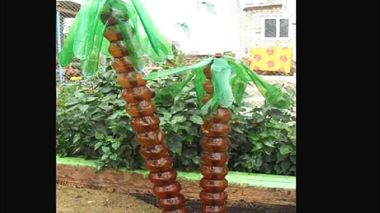 Пальма из пластиковой бутылке фото пошагово