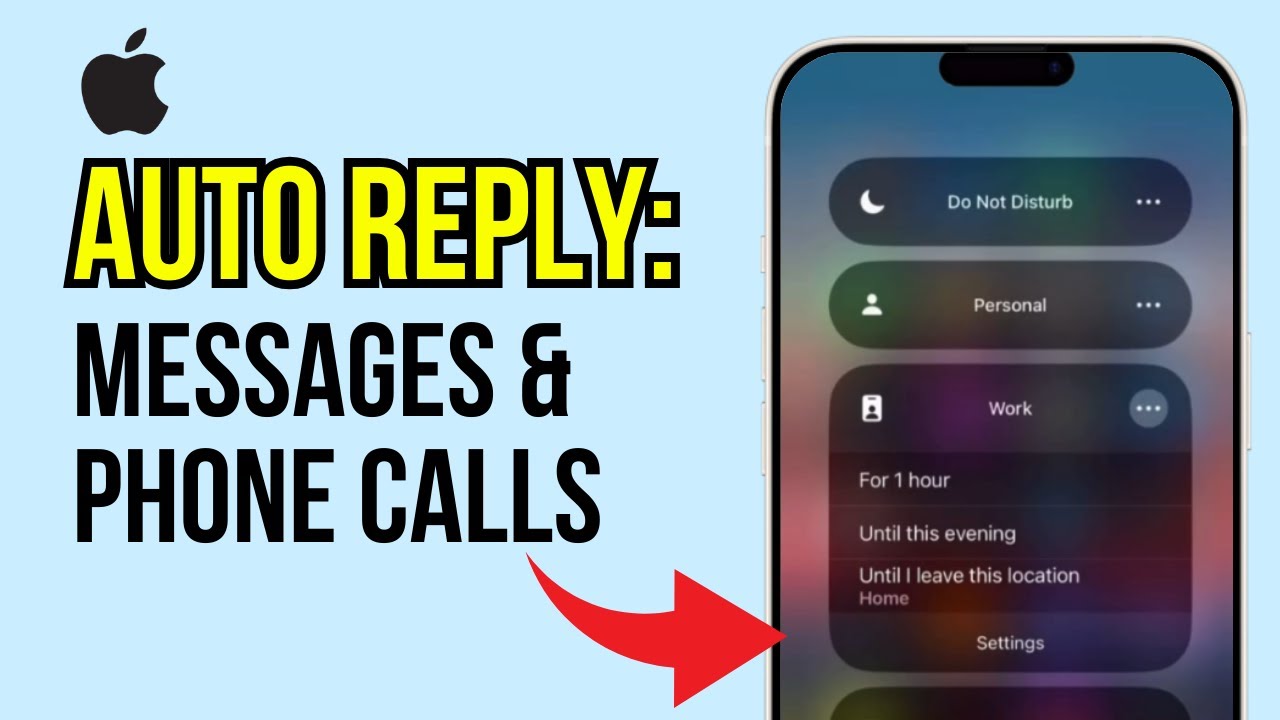 Auto reply to Text Messages and Phone Calls on iphone - YouTube