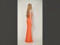 Orange Applique Lace Dress Inspired By Giuliana Rancic