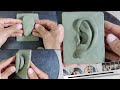 How to Sculpt Ear in clay - human body parts modeling with few easy techniques ( for beginners)#art