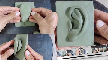 How to Sculpt Ear in clay - human body parts modeling with few easy techniques ( for beginners)#art