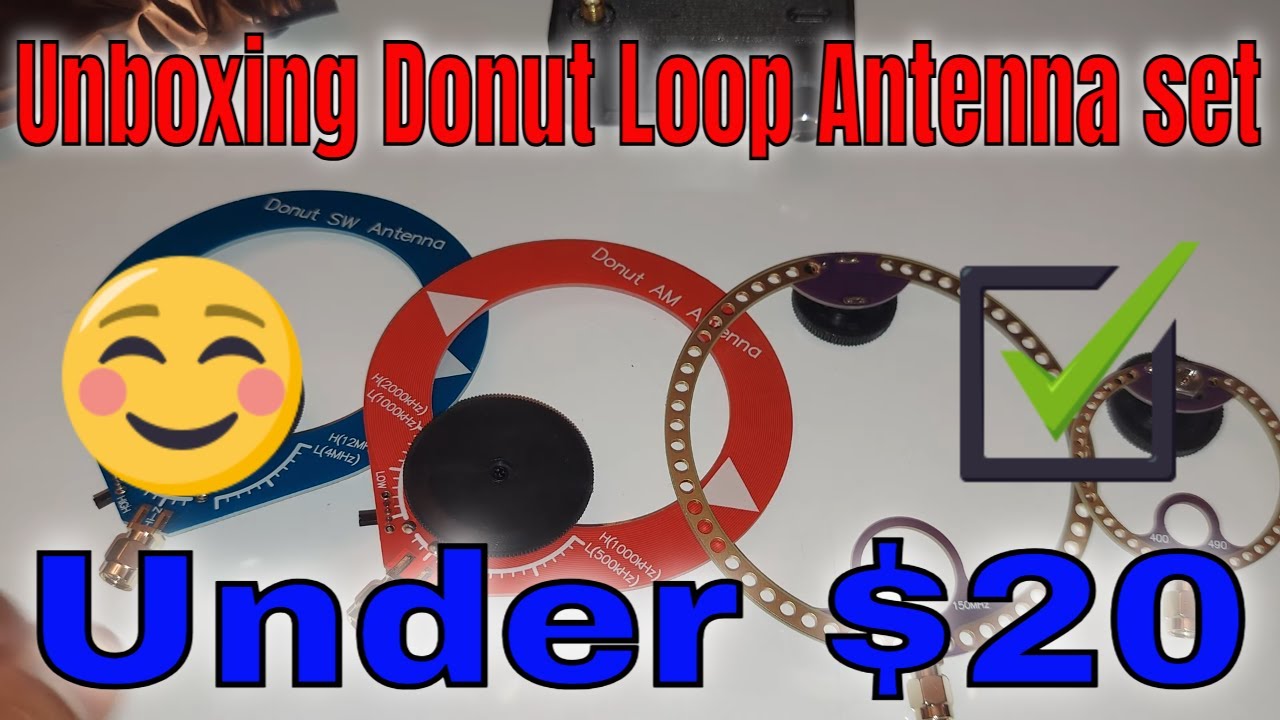 Unboxing the Donut Loop Antenna set for AM MW/SW VHF/FM and UHF bands ...