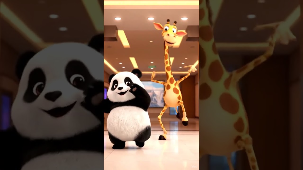 “Baby Panda dance Into Elevator 😂🐼 | Funniest Cute Moment! | AI Short”