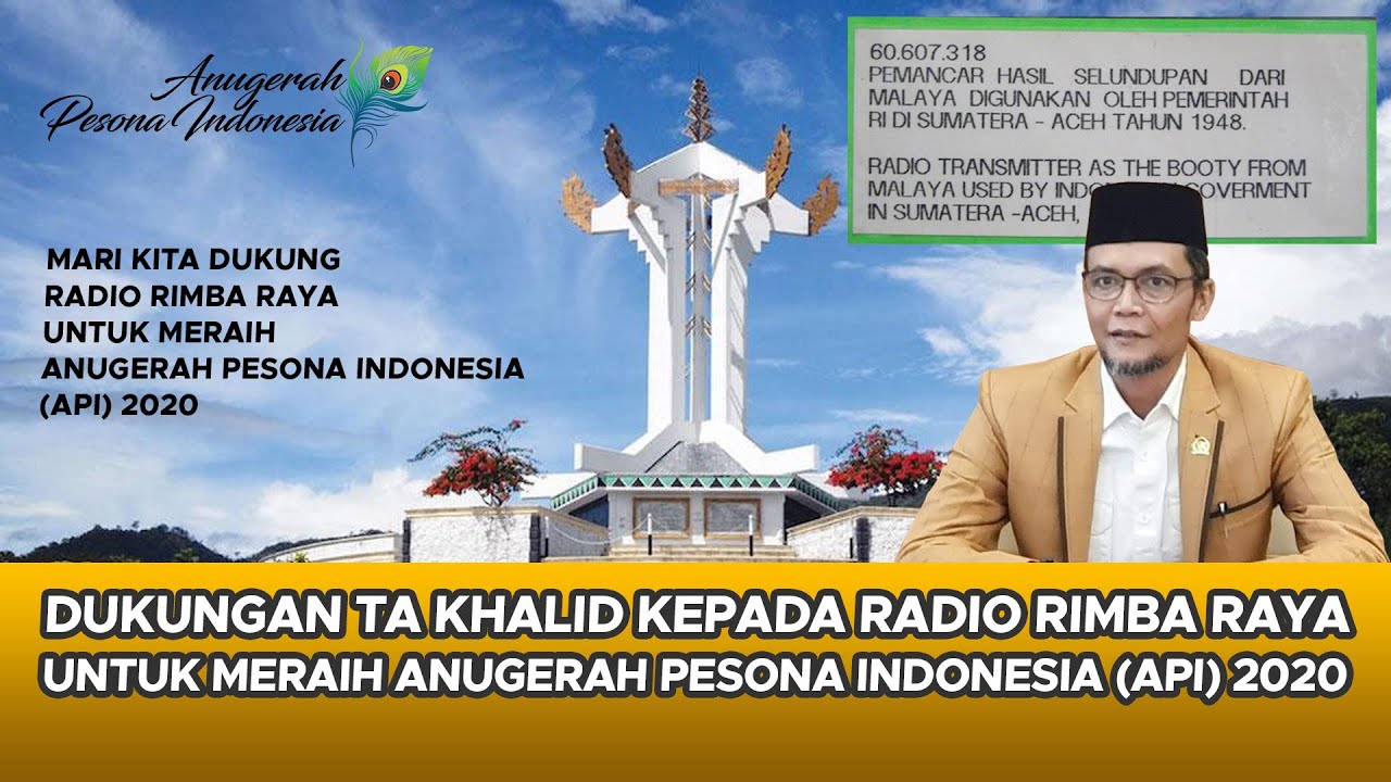 Ir. H. TA Khalid, MM mendukung Radio Rimba Raya Meraih Anugerah Pesona ...