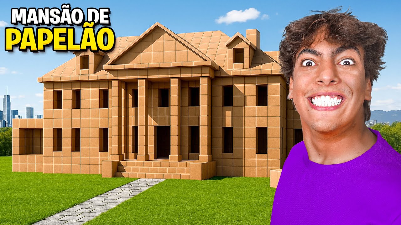 CONSTRUÍ UMA MANSÃO COM CAIXAS DE PAPELÃO!