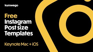 Free Instagram post template for keynote Mac + iOS