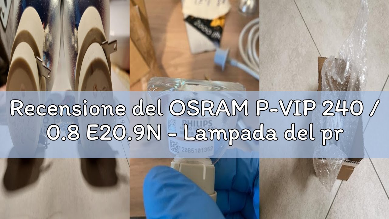 Recensione del OSRAM P-VIP 240 / 0.8 E20.9N - Lampada del proiettore senza alloggiamento per vari pr