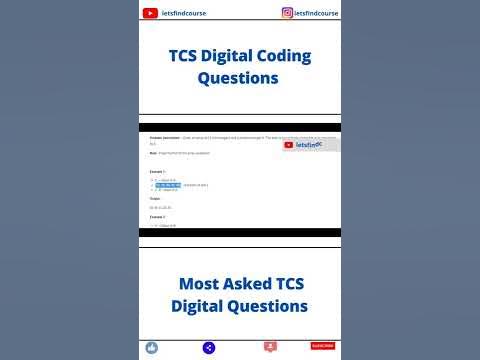 TCS Digital Coding Questions #tcs - YouTube