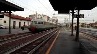 Elettrotreni storici ETR232 Polifemo ed ETR252 Arlecchino in partenza da Pistoia