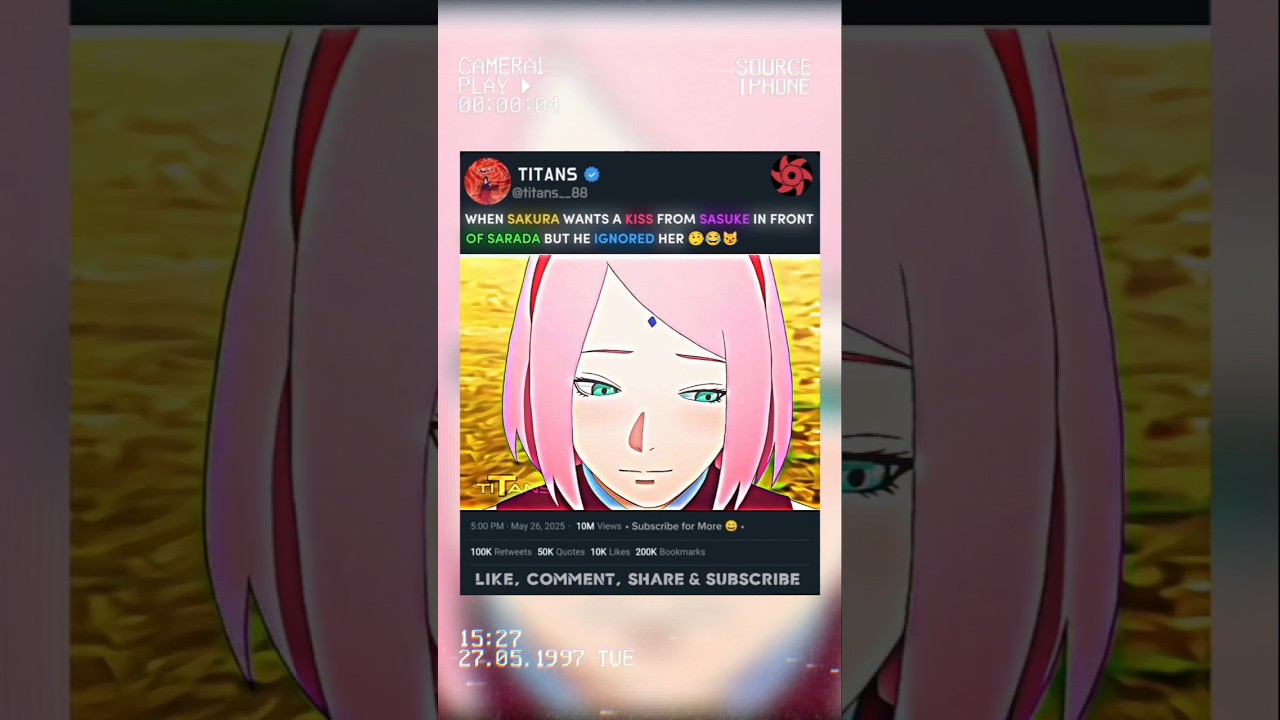 SAKURA TRY TO KISS SASUKE IN FRONT OF SARADA 🤥😂🤡