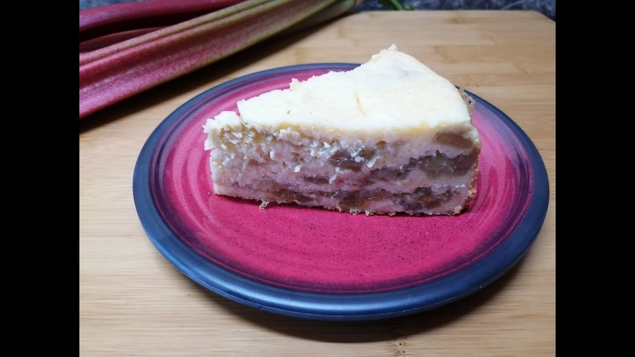 Rhabarber-Käse-Kuchen ohne Boden auf eine leckere besondere Art - YouTube
