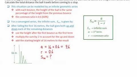 1 19 Total Distance Travelled By a Bouncing Ball