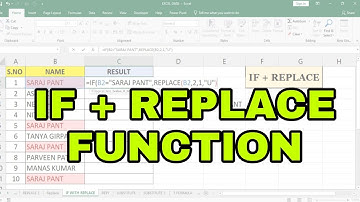 IF with REPLACE Function in Excel