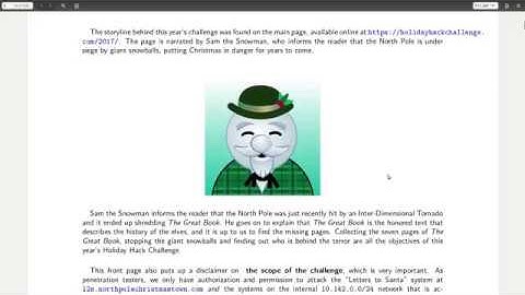 TEASER SANS Holiday Hack Challenge 2017