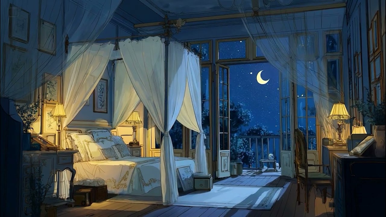 Cozy Night Indoors with 1930s Oldies Playing in Another Room | For Sleep, Study & Calm