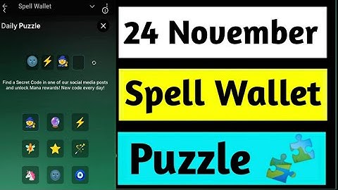 Spell Wallet Daily Puzzle 24_25 November | Spell Wallet Today Puzzle | Spell Wallet Secret Codes