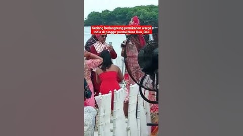 Pernikahan warga India di pinggir pantai Nusa Dua Bali, ikut terharu 🥲#shorts #bali #pantaibali