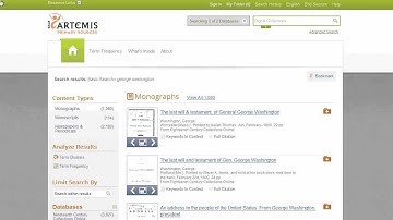 Gale Artemis: Primary Sources -- Working with Documents