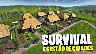 ESSE JOGO É MUITO VICIANTE e REALISTA! | SOBREVIVÊNCIA EM COLÔNIA e GESTÃO DE CIDADE MEDIEVAL!