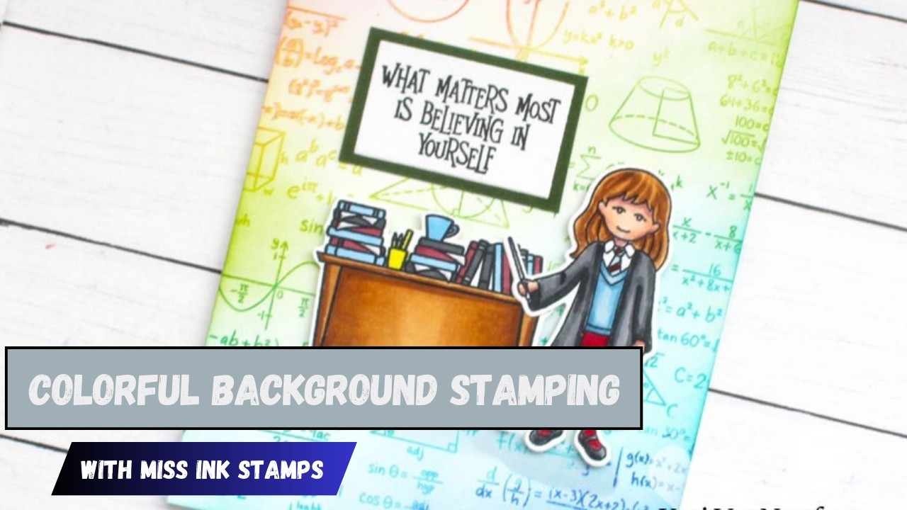Colorful Background Stamping | Encouragement Card