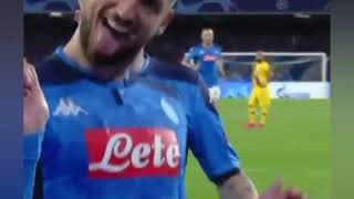 Look At How Dries Mertens Celebrated His Goal He Scored Against Barcelona..