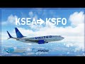 PMDG B737-700 | United Airlines | MSFS 2020 | KSEA - KSFO | IVAO