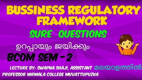 Business Regulatory Framework
