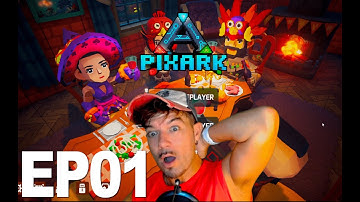 PixArk Lets Play Episode 1 - Creating our first base!