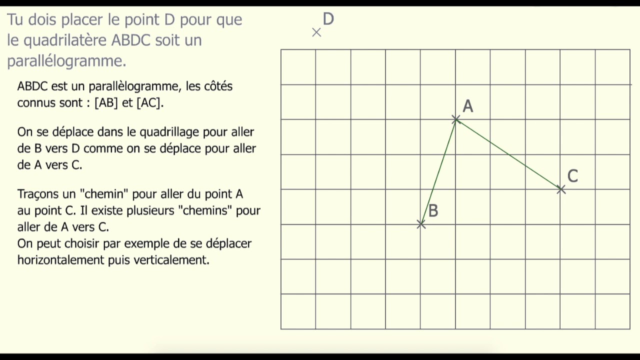 Construction parallélogramme Quadrillage YouTube