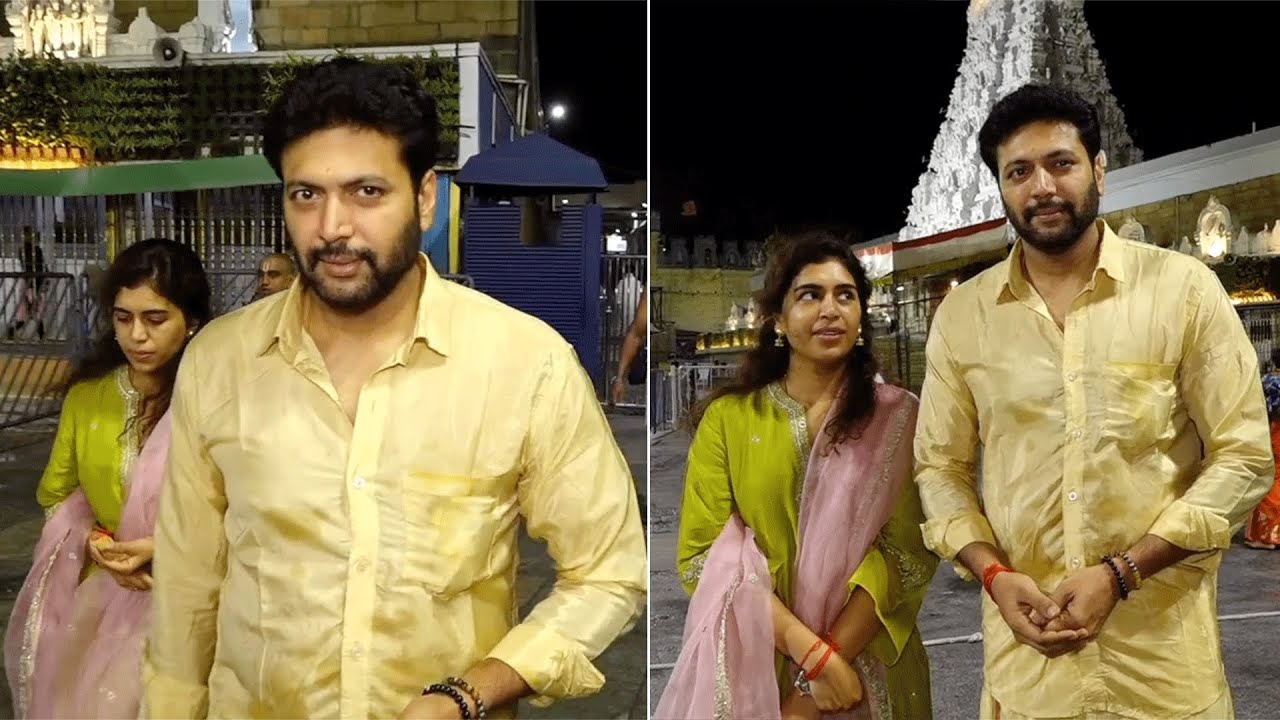 Hero Jayam Ravi Visuals at Tirumala | MS Talkies - YouTube