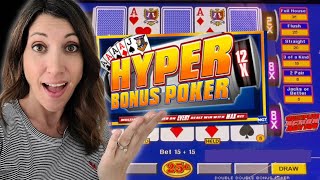 Gambling on Hyper Bonus Poker - Going For The Big Hands #videopoker