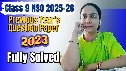 Class 9 NSO Previous Year