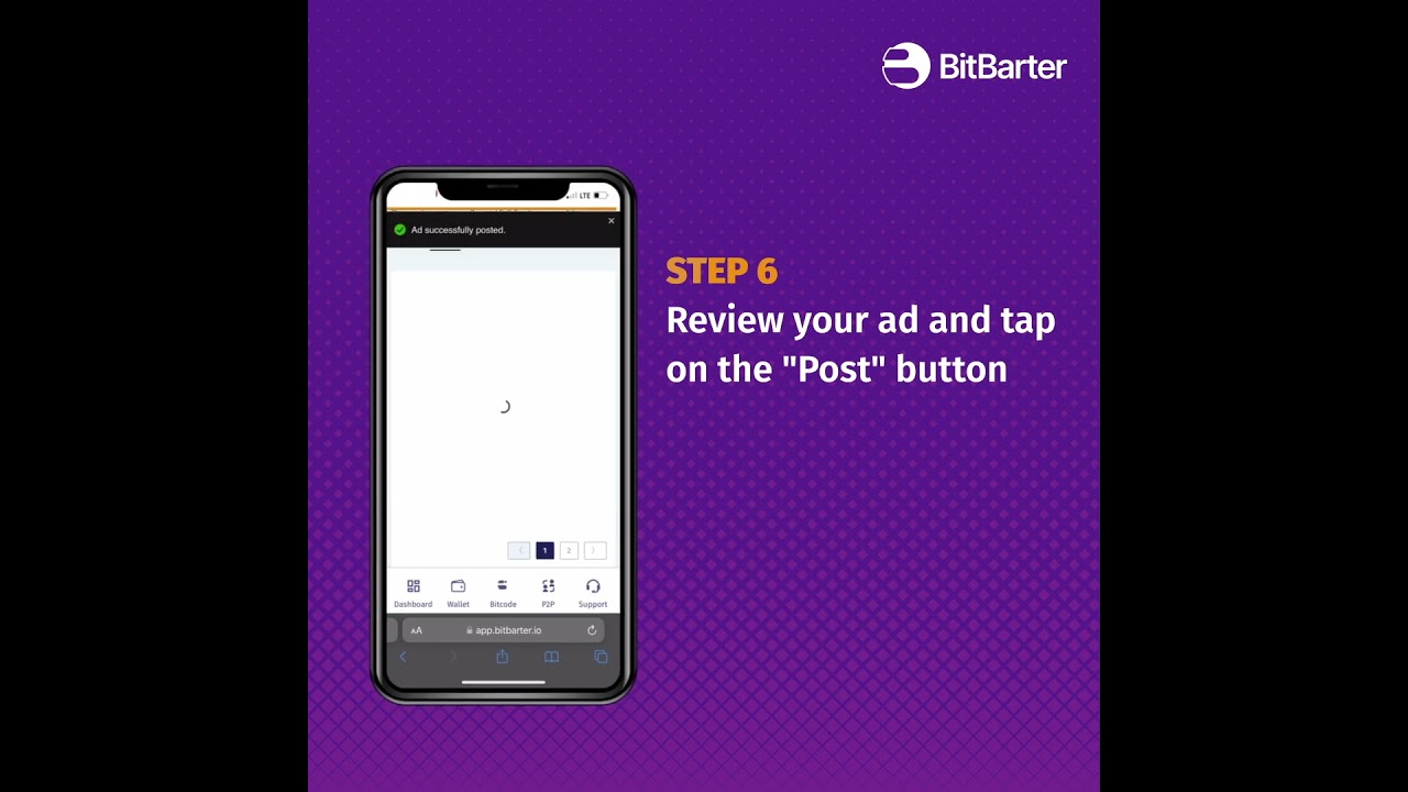 How to place AD on the BitBarter APP