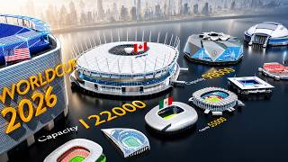 WORLD CUP 2026 Stadiums 3D | Seat Capacity | USA Mexico Canada