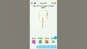 Braindom level 45||tear off two pieces of toilet paper||tricky puzzle