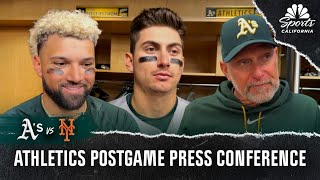 Mark Kotsay, Tyler Soderstrom, Carlos Cortes discuss 11-6 series win vs. Mets | NBCSCA