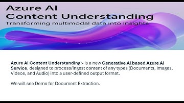 The Future of Data/Content Processing - Azure AI Content Understanding Document Extraction Demo