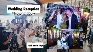 Sample Wedding Reception Program Flow \& Host’s Script [Intimate Civil Wedding 2022]