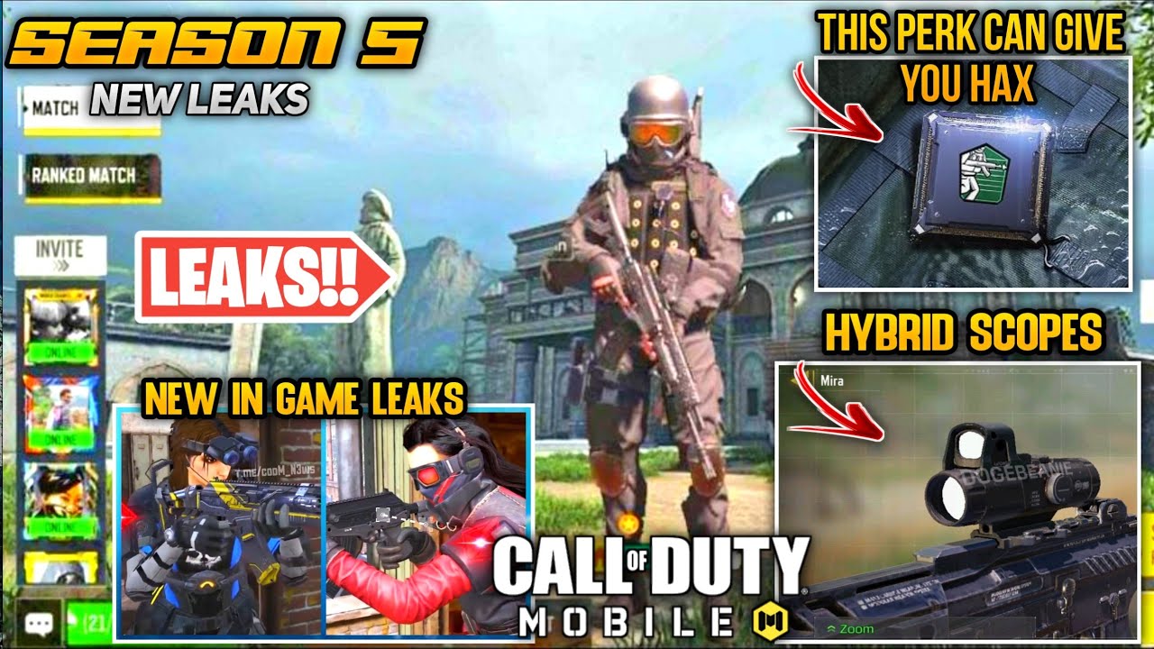 SEASON 5 NEW LEAKS | NEW HYBRID SCOPES | CR-56 AMAX GAMEPLAY IN COD ...