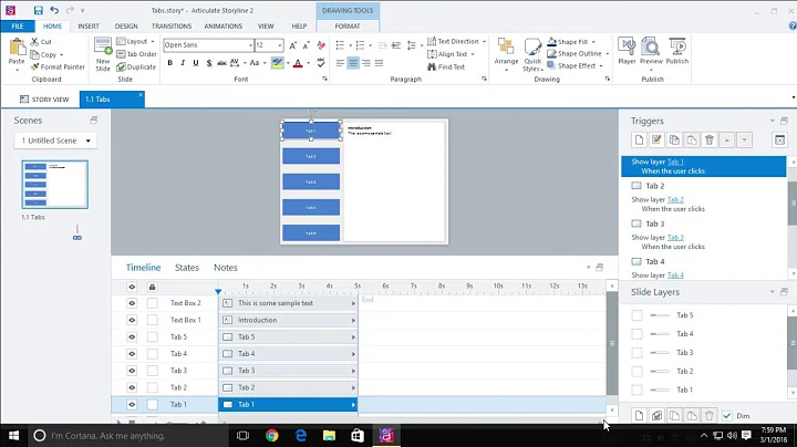 Creating a Tab Interaction in Under 15 Min w/ Articulate Storyline 2
