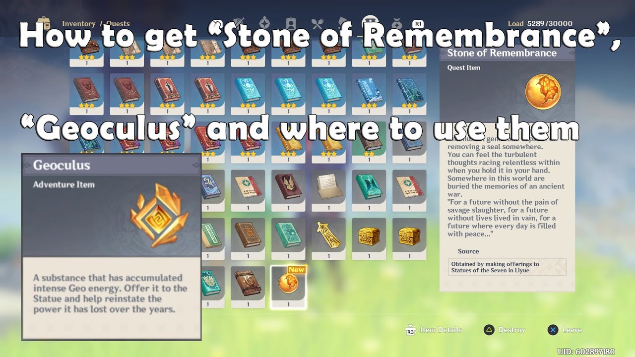 Stone of Remembrance Guide  Genshin Impact