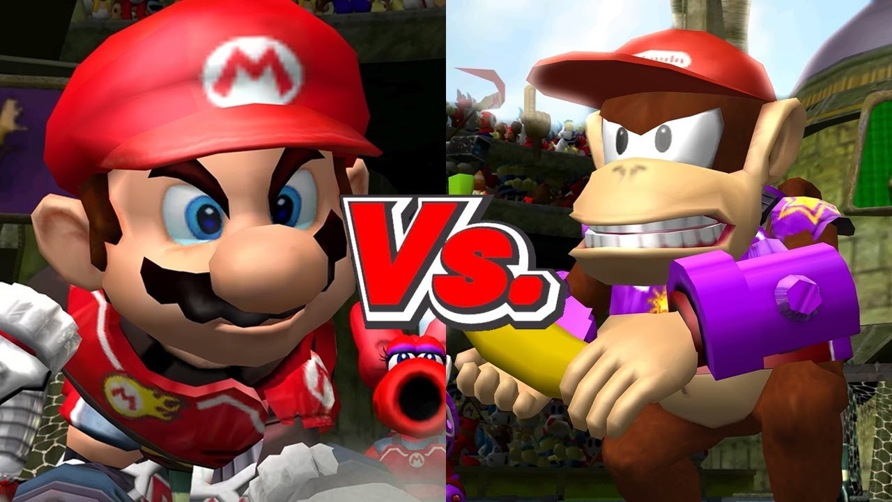 Mario Strikers Charged - Mario Vs. Diddy Kong