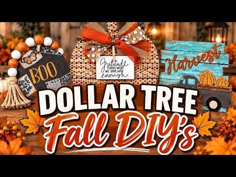 Fall Dollar Tree DIY's Using Supplies You ALREADY Have!
