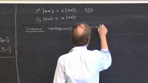 PHYS 221A 2010:10:18   Lec 21   Representations of the Angular Momentum Operators and Rotations